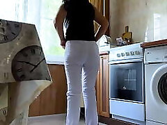 Step mom took off her pants before anal fuck-fest with step son in the ass