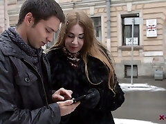 Russian cutie Melissa Grand gets finally met by her Boyfriend and fucked eagerly Russian cutie Melissa Grand gets finally met by her Boyfriend and fucked eagerly