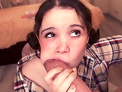 Huge dick in her gullet