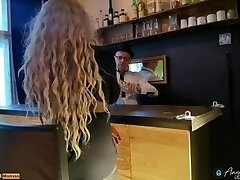 THE Bar Practice with my HUMAN TOILETT BARKEEPER part 1 - ChampagneMistress