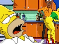 Marge Romped While Homer's Takes a Nap - 2D Simpsons Cartoon Marge Romped While Homer's Takes a Nap - 2D Simpsons Cartoon