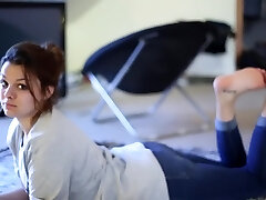 A 21 Year Old College Girl Learns To Give A Foot Wank