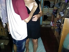 I touch her tits with her short dress on