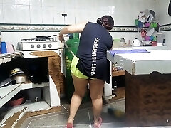 I stop doing TOILET to fuck my STEP-Sonnie.