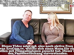 German obese blonde Wife sharing at threesome mmf amateur casting