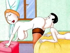 Husband gets burst in the mouth! Animation! Husband gets burst in the mouth! Animation!