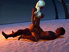 Пляж буккаке на предшествующей модели 3dx-чат