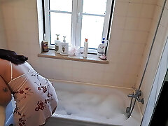 Latina Wife Calls Handyman to Fix the Scorching Tub