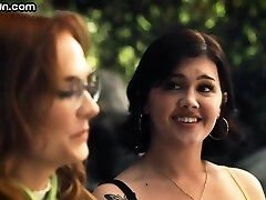 Transgender lady plays with girl lady in 69 position