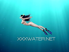 Katya Nakolkina with another girl in the pool