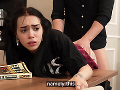 Strict Tutor! Don't Tell My Mother I'm A Bad College Girl. 4K HD Tim Team