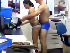 Horny chief humping his employee in the office
