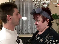 Super gross Fat amateur housewife make her first