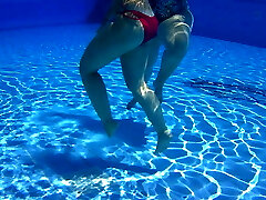 adorable legs in the pool