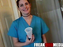 The Nurse a the sperm Bank Sucked my sausage