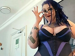 BBW MiLF with big tits and tats gives pierced wood a hand job. BBW MiLF with big tits and tats gives pierced wood a hand job.