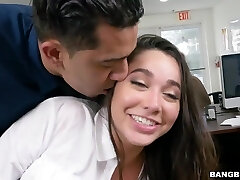 Office secretary Karlee Grey gives a oral and gets laid right on the table Office secretary Karlee Grey gives a oral and gets laid right on the table