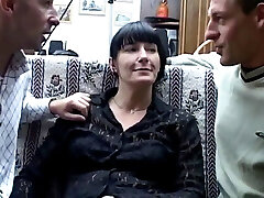 Italian amateur having three-way sex with her stepbrother and husband