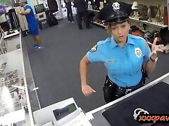 Lady police officer gets pulverized in a pawnshop to earn cash
