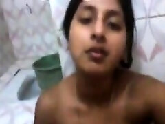 Busty Indian Teen Rubbing Her Pussy