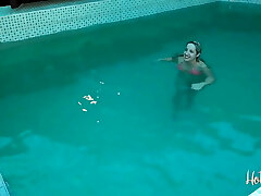 Sex with paramour in the pool