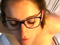 Blowjob with glasses
