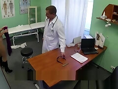 Blonde patient gets filled with her doctors jizm