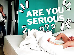 Penis Display. I pull out my dick in front of a young motel maid and she agreed to jerk me off.