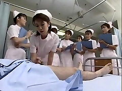Beautiful Japanese dame Kaho Kasumi, Sasa Handa, Meguru Kosaka in Horny Nurse, Handjobs JAV flick