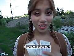 Public Agent Hot Thief Marina Gold Fucked in the Woods