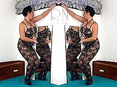 Black body stockings. Two teen girls posing in black mesh body underwear Jaw-dropping lingerie. MIX 1