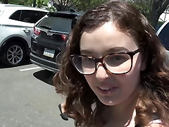 Brunette Leana Lovings moans while getting fingered in the camper