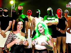 skinny nubile creampie gangbang party with swinger cum sluts