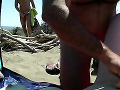 Public Beach Romp in Spain - Everyone can finger and smash me on the beach
