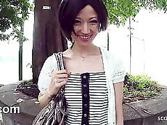 Skinny Japanese Teen tricked to Suck Strangers Dick in Car