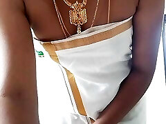 Tamil wife Swetha Kerala style dress nude self video recorder