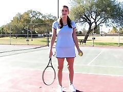 Bad Girl Plays Tennis Nude on a Public Court