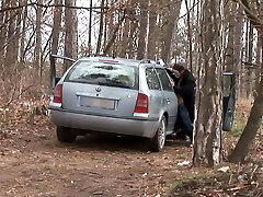 Czech STEPMOM Nataly Lancaster gets a firm assfuck fuck in her car