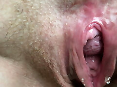 Close-Up Of My Wide Open Pissing Vagina