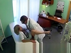 Cool Blonde Nurse Fucked By Doctor In His Office