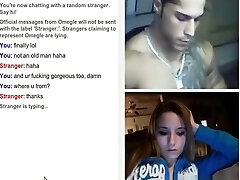 Hot girl gets tricked with a faux fellow into cybersex on omegle