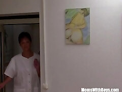 MILF Nurse Sexy Stocking Office Fucked Two Doctors