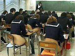 Public sex with super hot Asian schoolgirls during an exam
