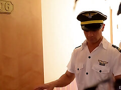 Three costumed babes are fairly ready to get a hardcore plowing