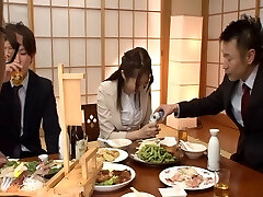 Very caring Asian secretary fucking all her co-workers