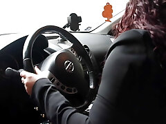 I press the pedals and masturbate in the camper