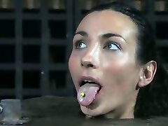 This good looking dark haired nympho earned herself a tongue punishment