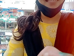 Filthy Telugu audio of hot Sangeeta's second  visit to mall's washroom,  this time for pruning her fuckbox