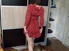 Hard fuck the wife in red dress