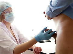 Busty Physician milking the guts. Stuck her finger up the ass